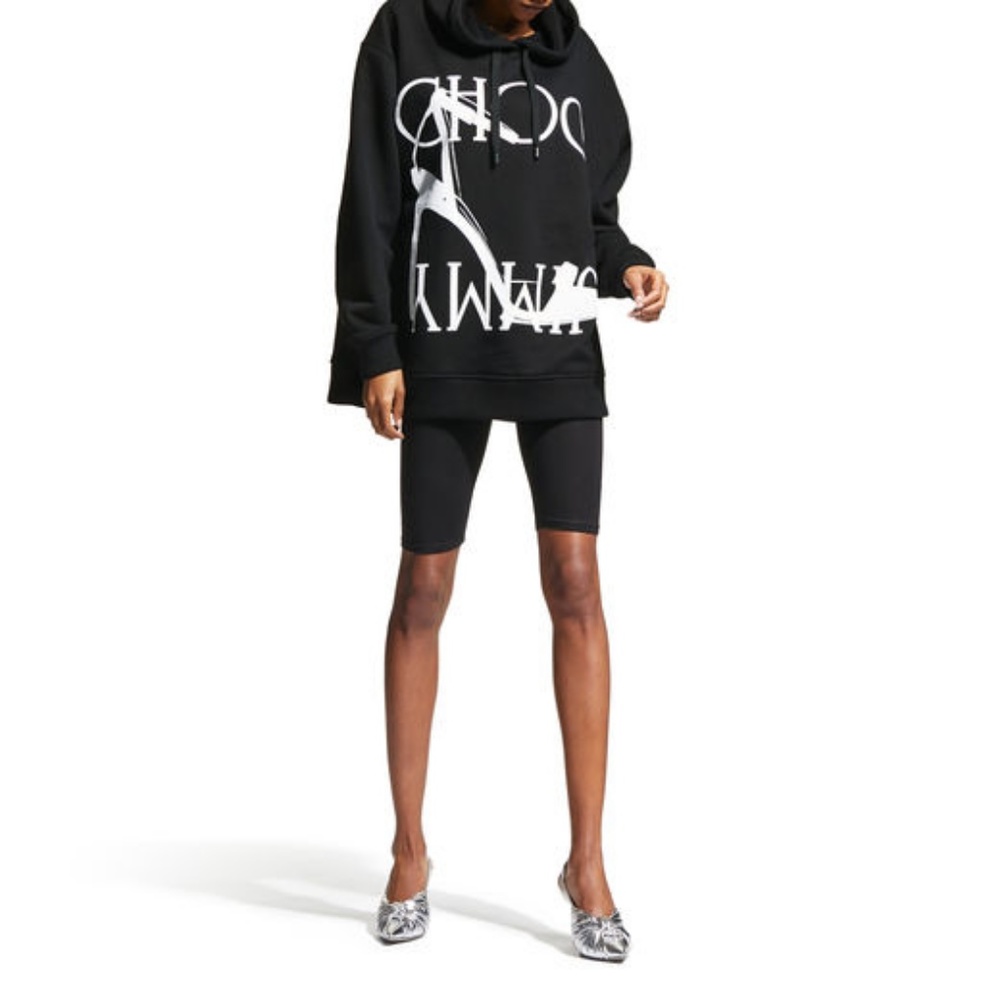 K-HOODIE black cotton Jimmy Choo hoodie - BNWT